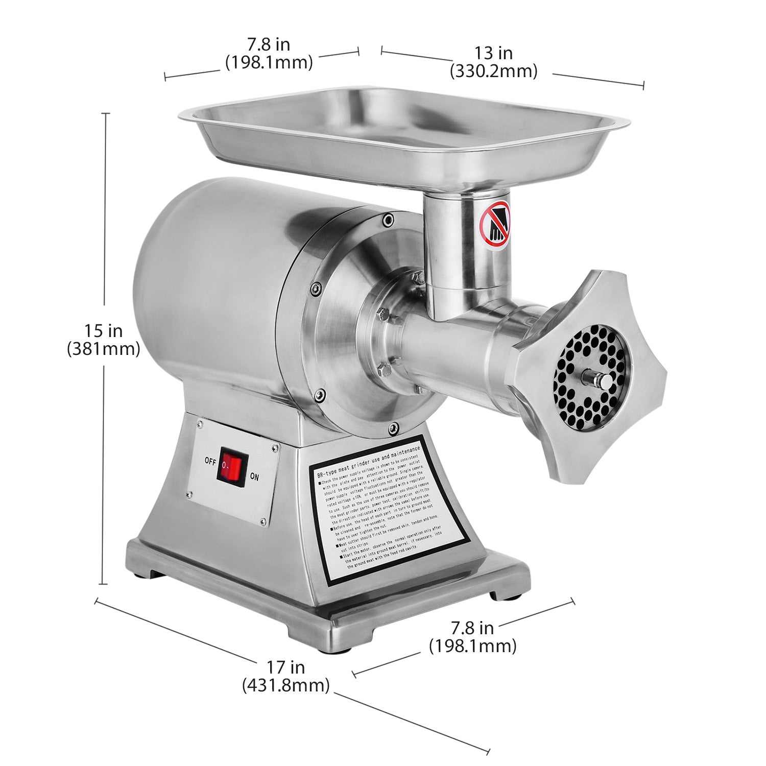 A-PD22 Meat Grinder Commercial | Electric Minced Meat Maker | Stainless Steel Meat Chopper