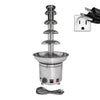 A-CF5M Chocolate Fountain | Stainless Steel Chocolate Fondue Fountain with 5 Tiers | Manual Control | 300W