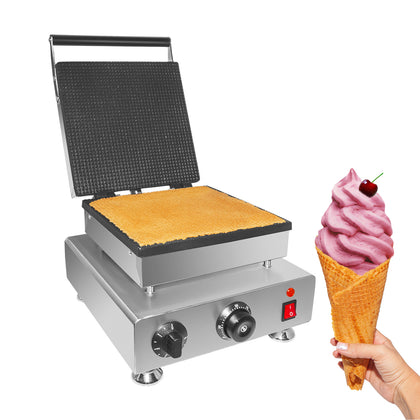 AP-517 Waffle Cone Maker | Square Ice Cream Cone Waffle Iron | Nonstick