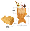 AR-1105 Taiyaki Fish Waffle Maker | Commercial | 5 Open-Mouth Fish Shaped Waffles | Stainless Steel Taiyaki Iron