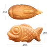 AP-72 Taiyaki Maker | Small Fish Rotating Waffle Iron | 6 Fish-Shaped Cookies | Stainless Steel