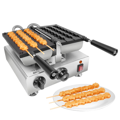 AP-448 Waffle Stick Maker | 3 Paw-Shaped Waffles | Round-Shaped Waffles