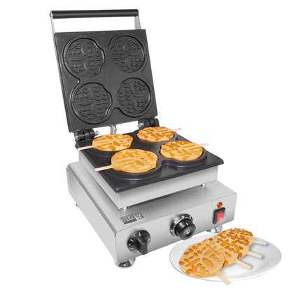 AP-512 Waffle Stick Maker | 4 Round-Shaped Waffles | Stainless Steel