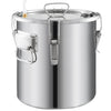 A-FCSA-10 Alcohol Wine Distiller | 2.5 Gal 10L | Moonshine Still | Water Alcohol Distiller |  Stainless Steel