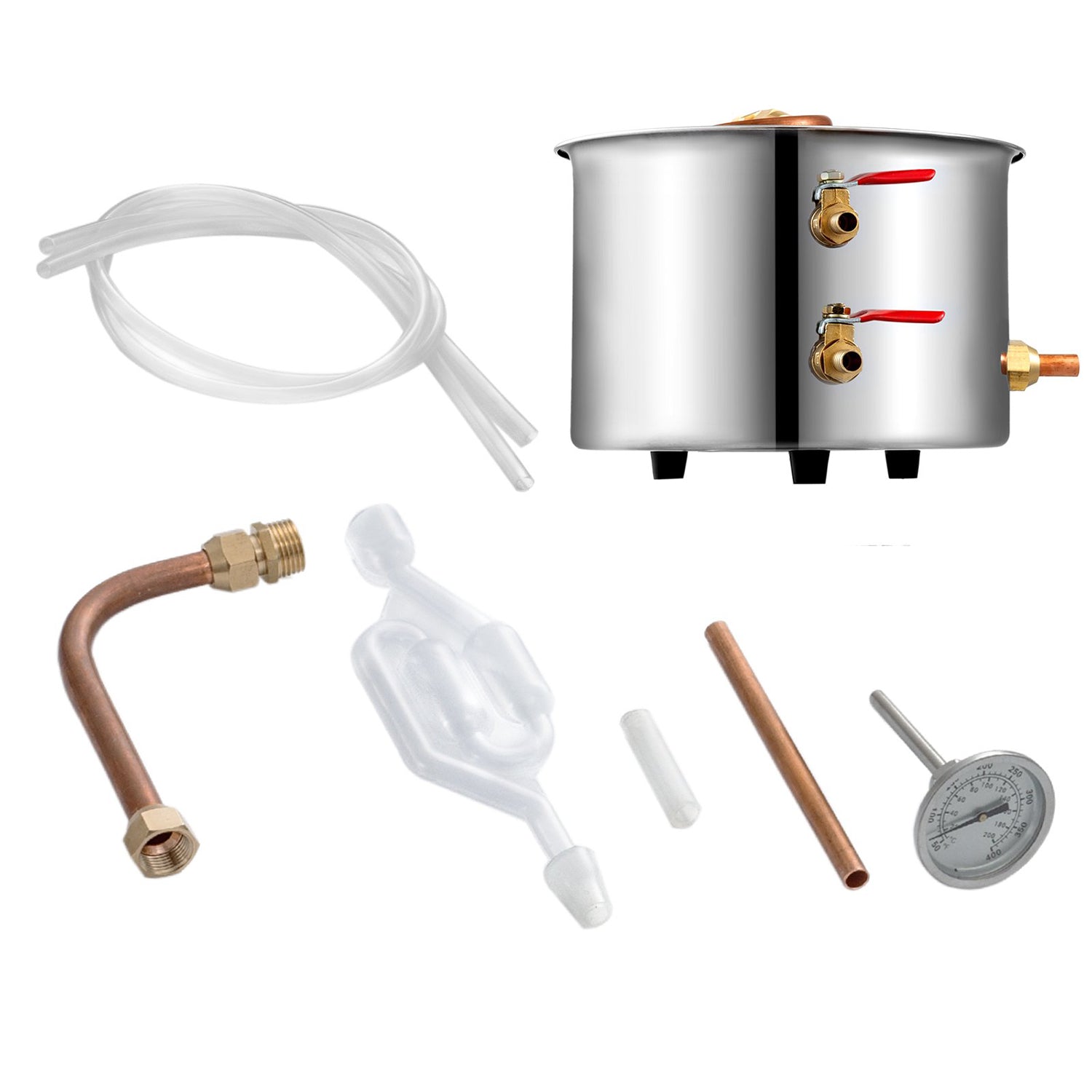 Stainless Steel DIY Alcohol Distiller Kit with Copper Cooling Coil for –  Trenndee