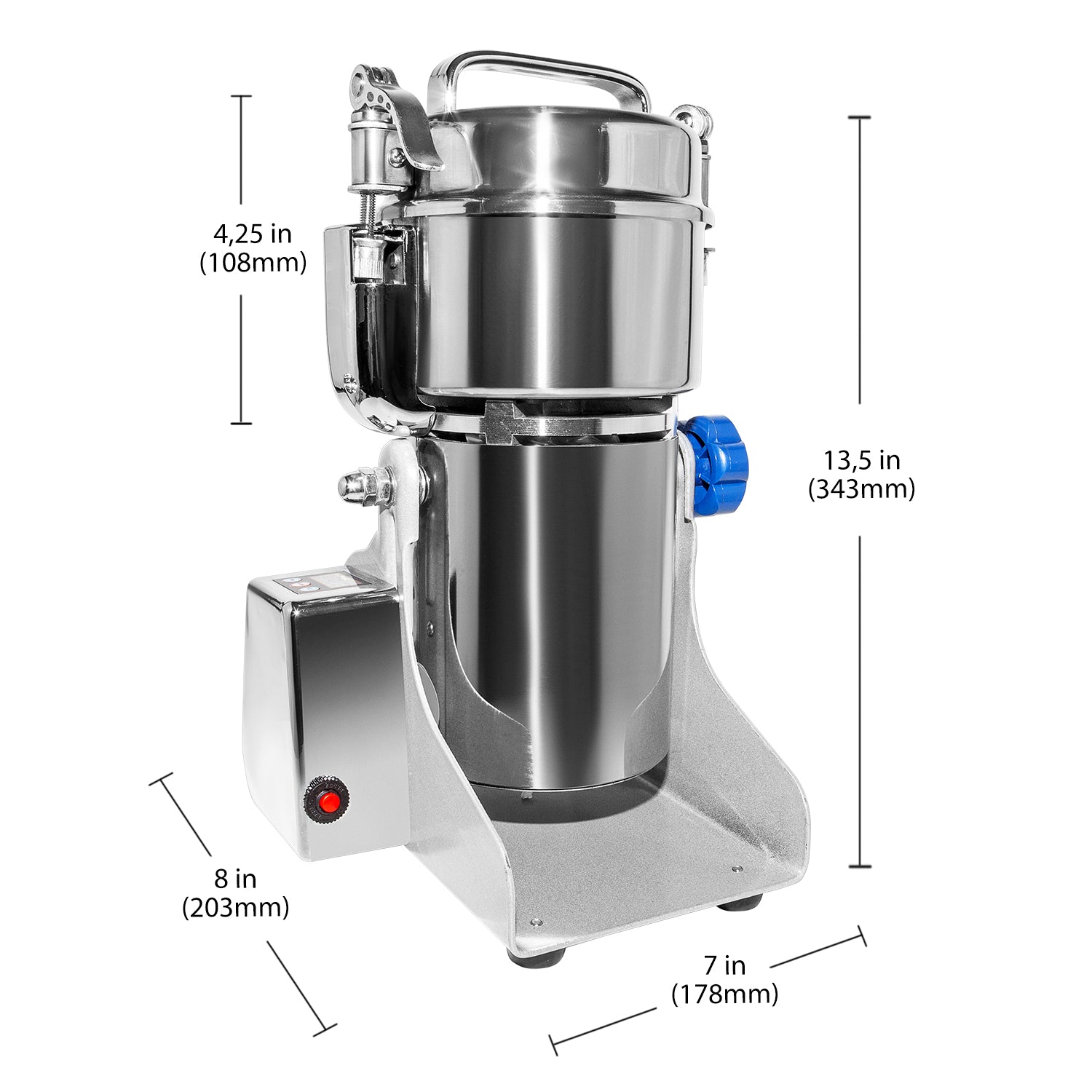 ALDKitchen Electric Grain Mill Commercial | 1000g | Swing Type Grain Grinder Mill | Stainless Steel 110V