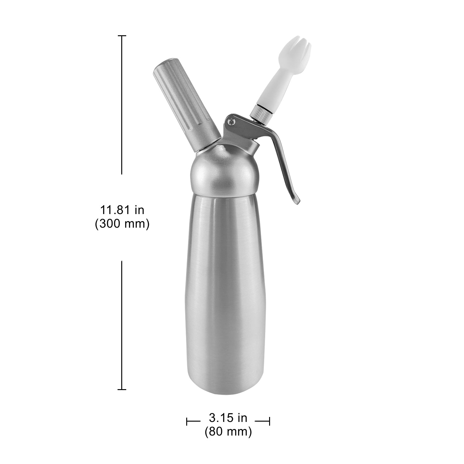 GorillaRock Whipped Cream Dispenser | 0.5 L Cream Whipper | + 3 Decorating Nozzles N/A