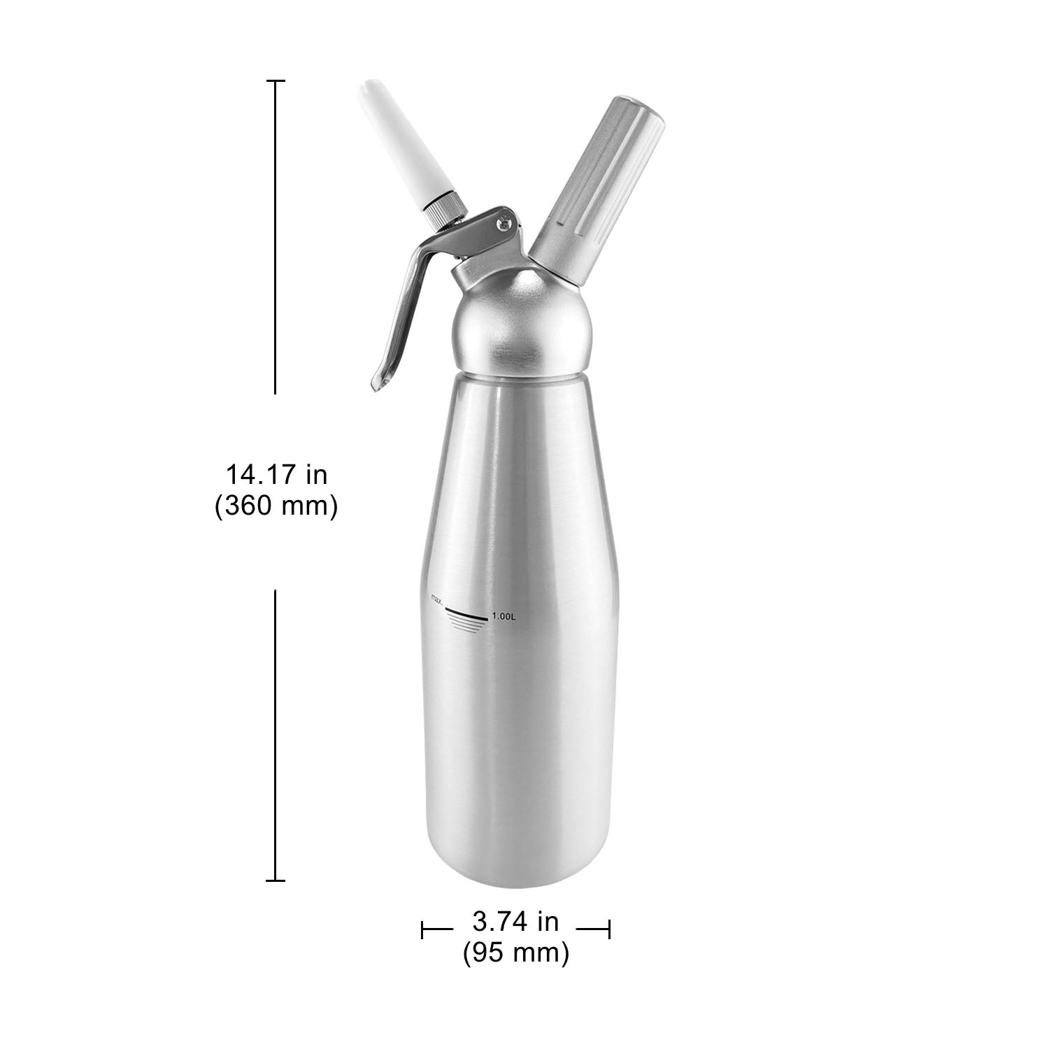 GorillaRock Whipped Cream Dispenser, 1L Cream Whipper