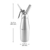 GorillaRock Whipped Cream Dispenser | 1L Cream Whipper | + 3 Decorating Nozzles