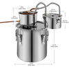A-FCSA-18 Alcohol Wine Distiller | 5 Gallon 18L | Moonshine Still | Water Alcohol Distiller | Stainless Steel